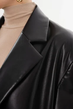 Cheap LAMARQUE JANELLE | Recycled Leather Coat Black