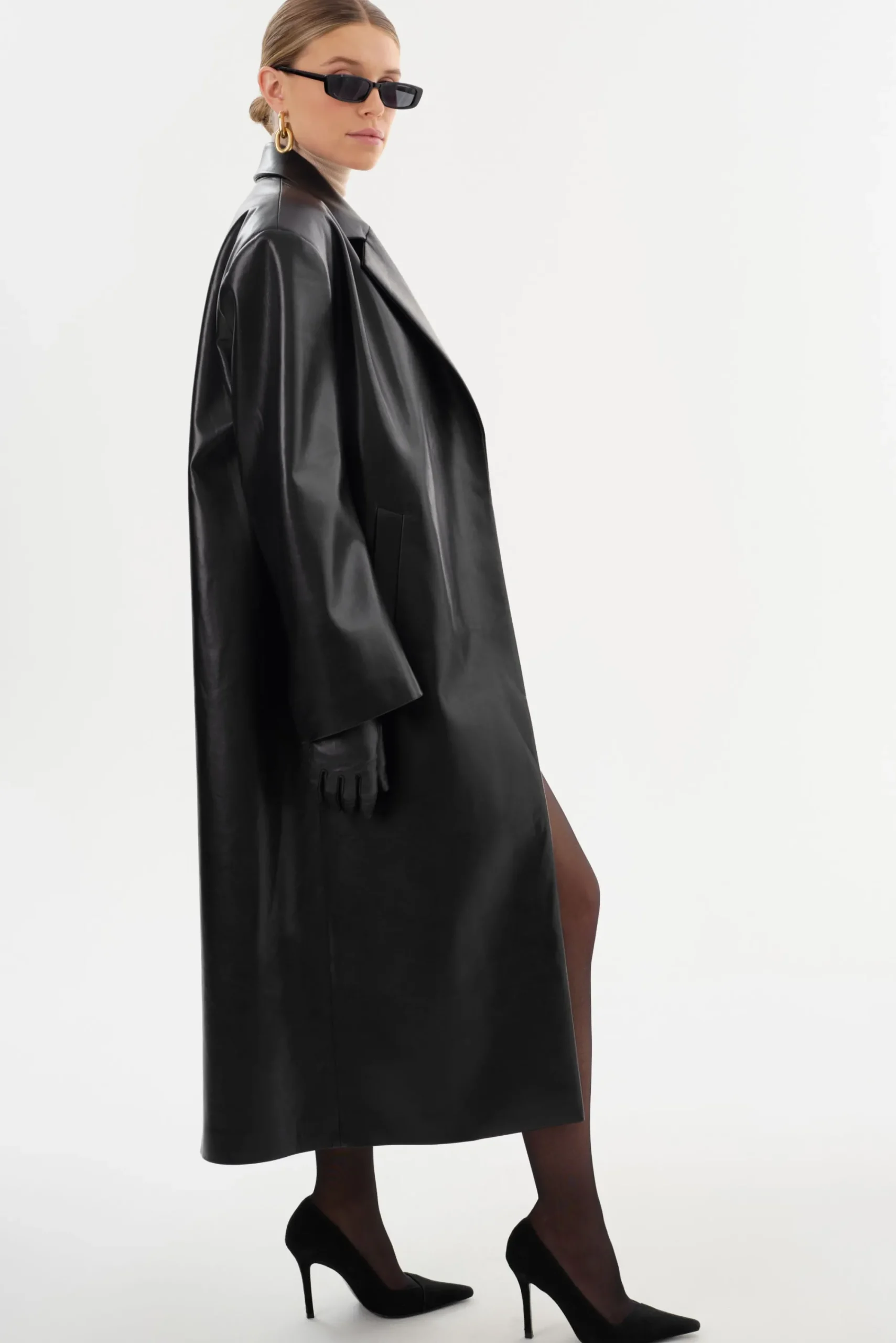 Cheap LAMARQUE JANELLE | Recycled Leather Coat Black