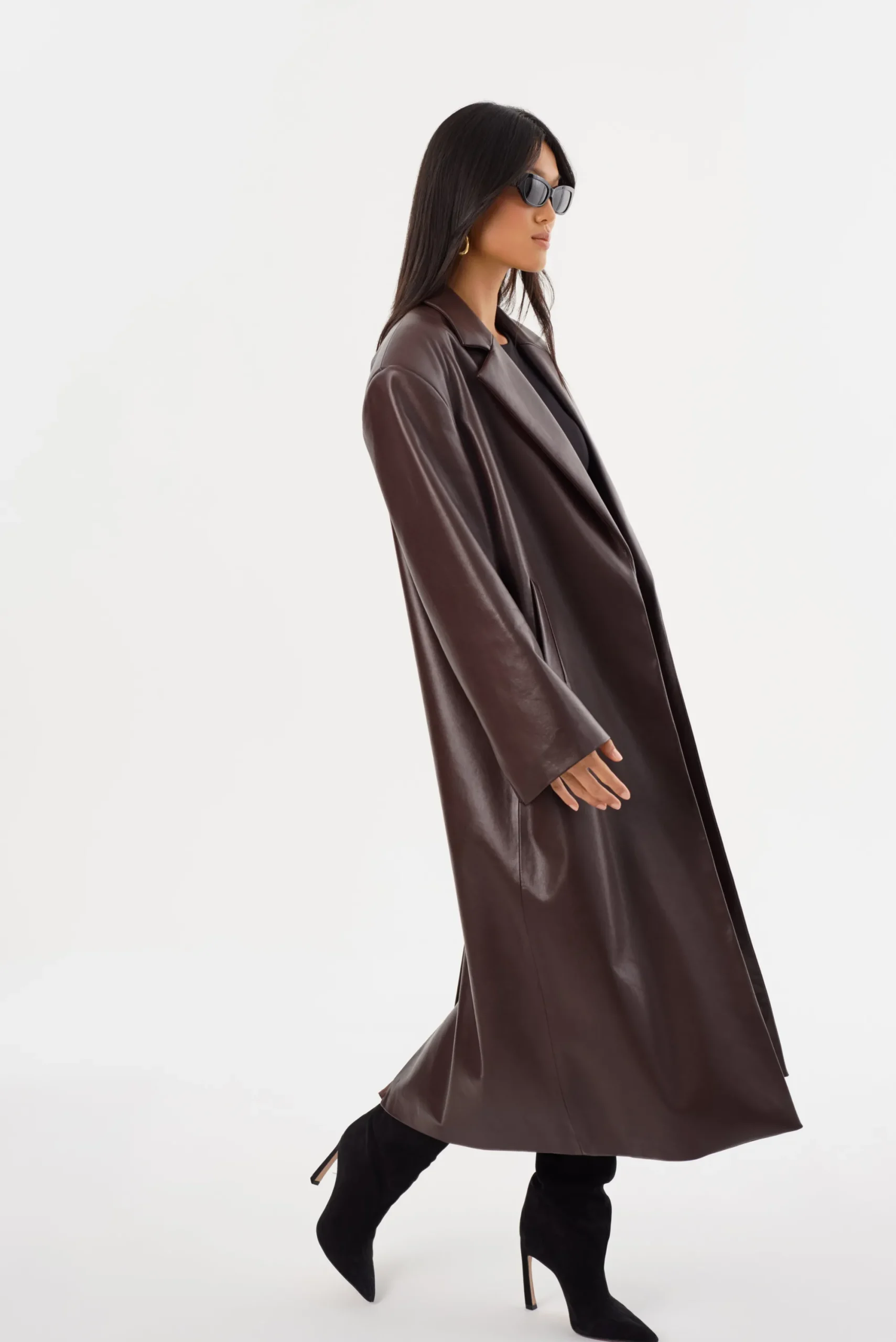 Store LAMARQUE JANELLE | Recycled Leather Coat Mahogany