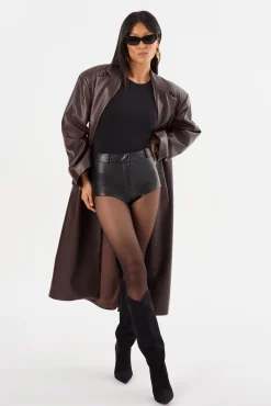 Store LAMARQUE JANELLE | Recycled Leather Coat Mahogany