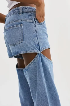 Shop LAMARQUE JAYLENE | Denim Cut-Out Jeans Light Blue Wash