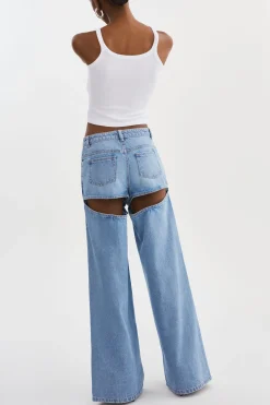 Shop LAMARQUE JAYLENE | Denim Cut-Out Jeans Light Blue Wash