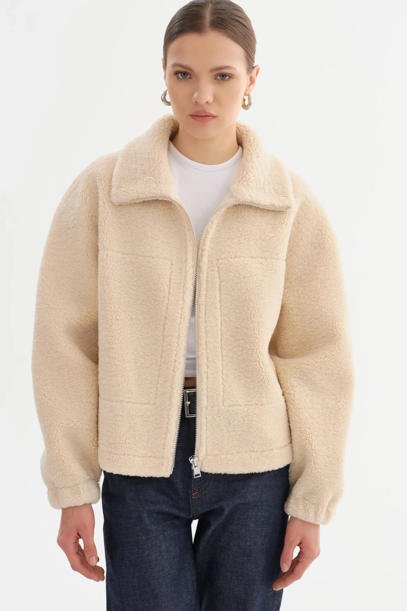 Fashion LAMARQUE JAYNA | Sherpa Jacket Beige