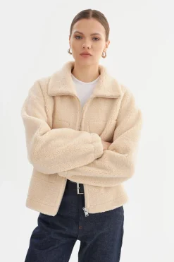 Fashion LAMARQUE JAYNA | Sherpa Jacket Beige
