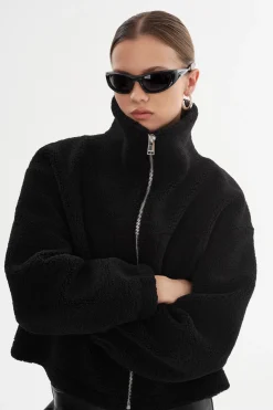 Hot LAMARQUE JAYNA | Sherpa Jacket Black