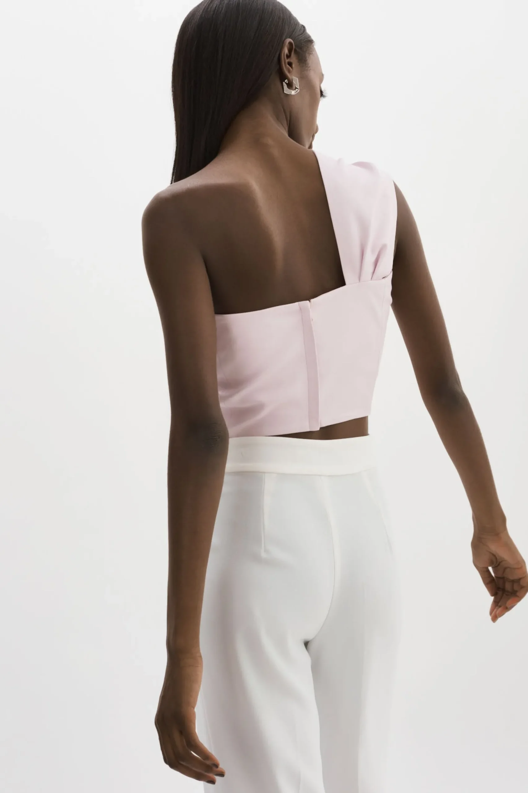 Discount LAMARQUE JOLIE | Faux Leather One Shoulder Top Pink Parasol