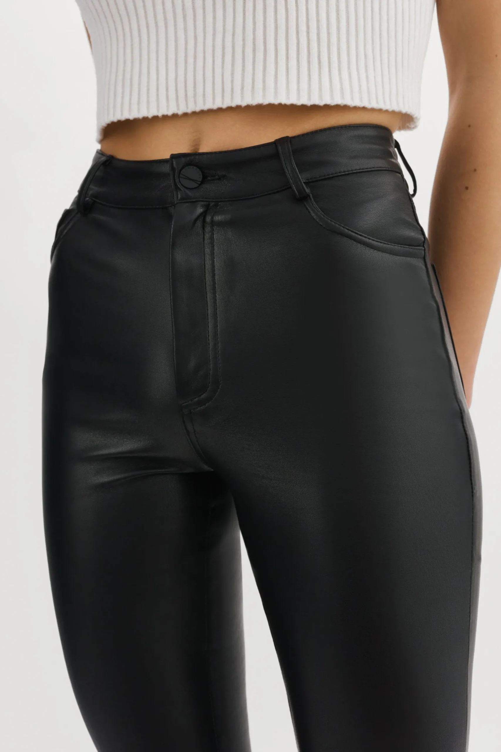 Online LAMARQUE KAIDA | Faux Leather Flare Pants Black
