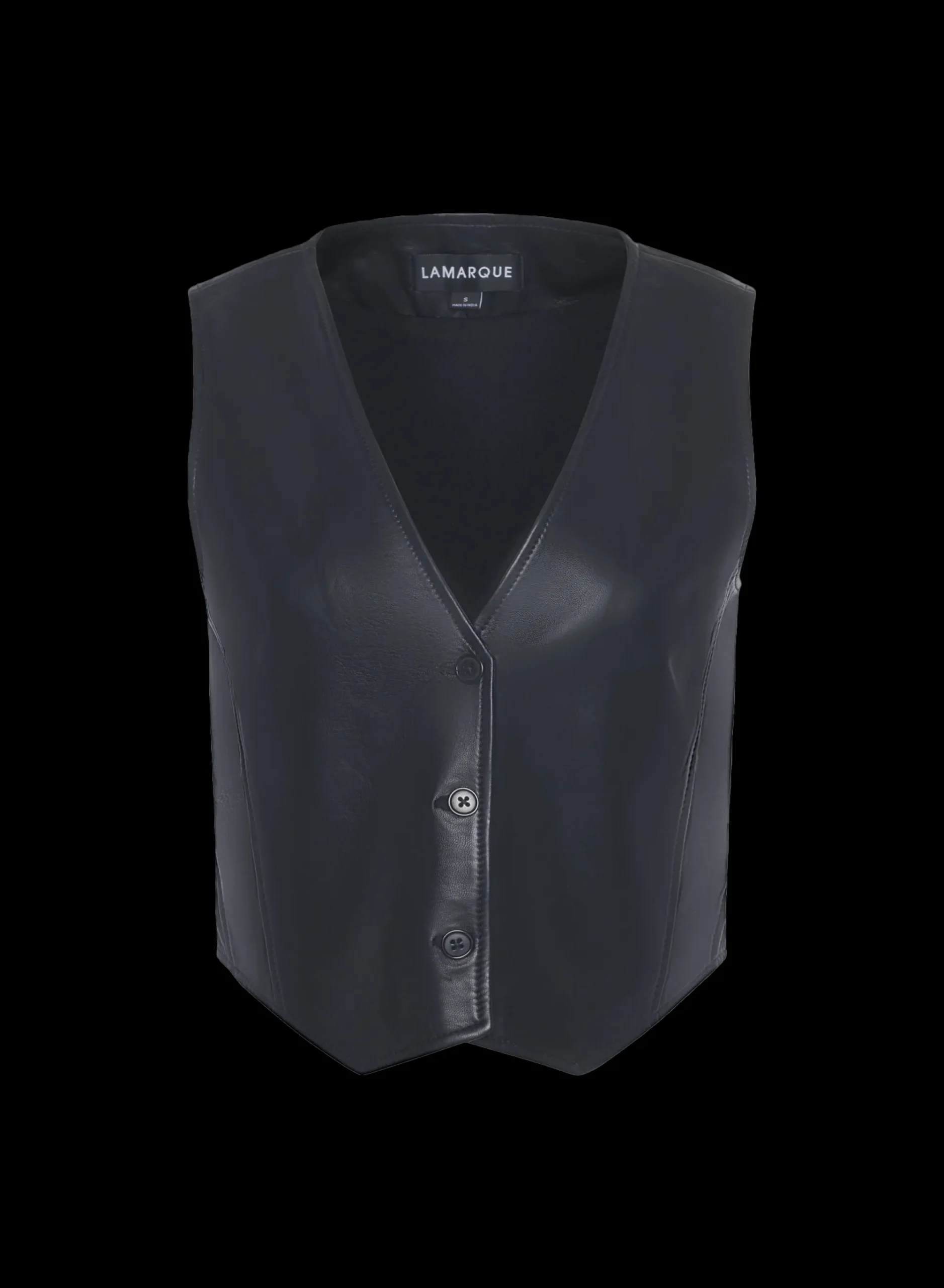 Cheap LAMARQUE KALLIE | Leather Vest Black