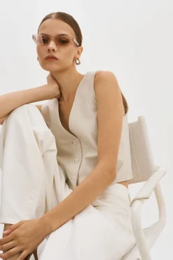 Fashion LAMARQUE KALLIE | Leather Vest Bone