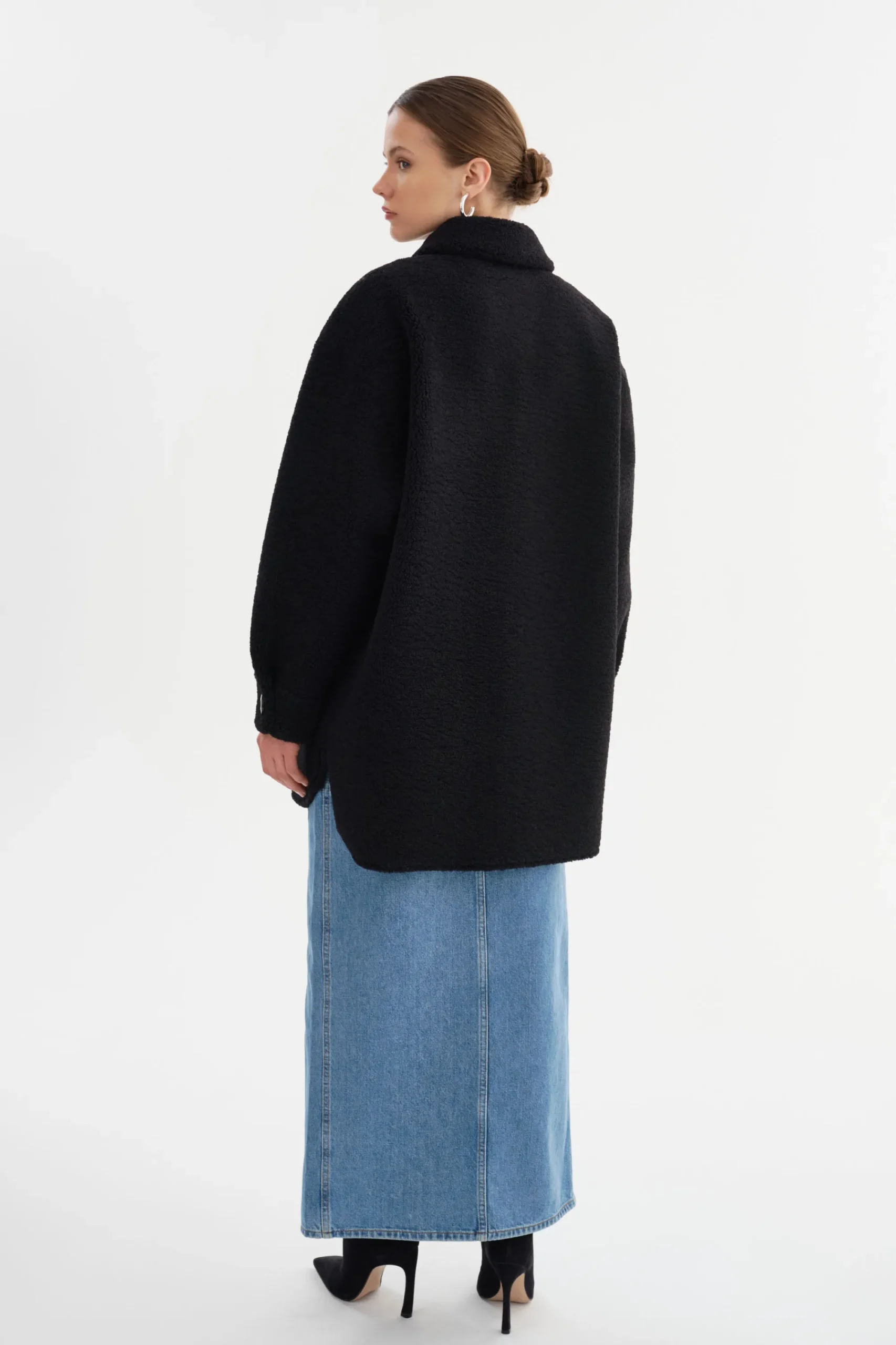 Hot LAMARQUE KANE | Sherpa Shacket Black