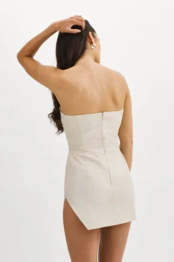 Best LAMARQUE KARLA | Leather Bow Dress Bone
