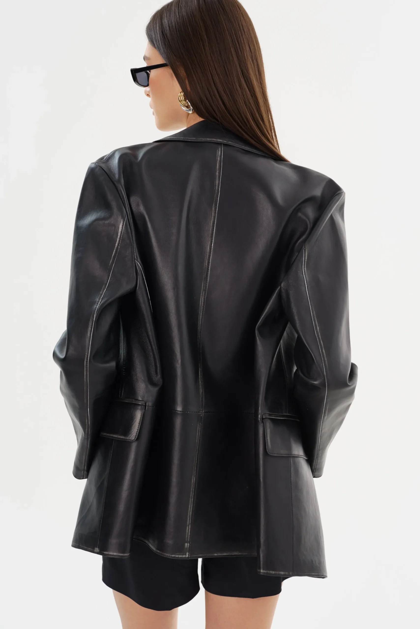 Fashion LAMARQUE KARRIN | Distressed Leather Blazer Distressed Black