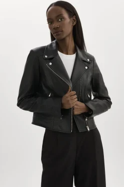 Hot LAMARQUE KELSEY | Leather Biker Jacket Black