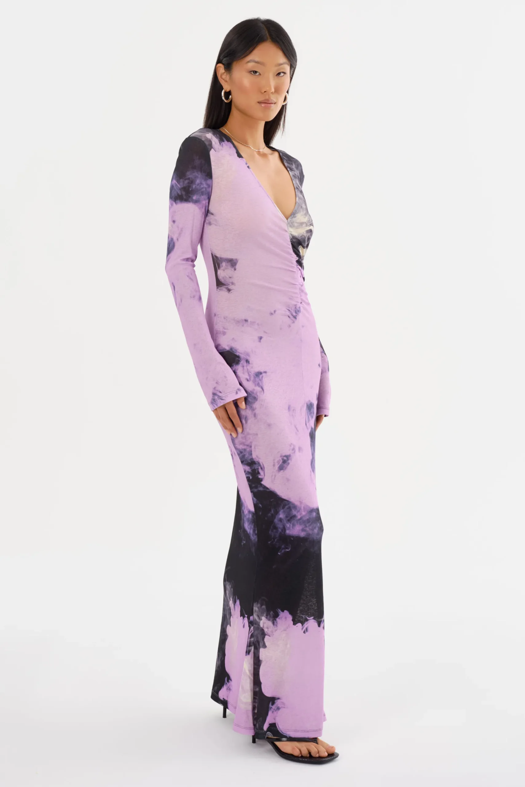 Outlet LAMARQUE LEANDRA | Printed Jersey Maxi Dress Lavender Haze