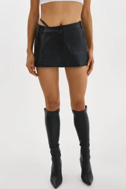 Sale LAMARQUE LIANA | Leather Skort Black