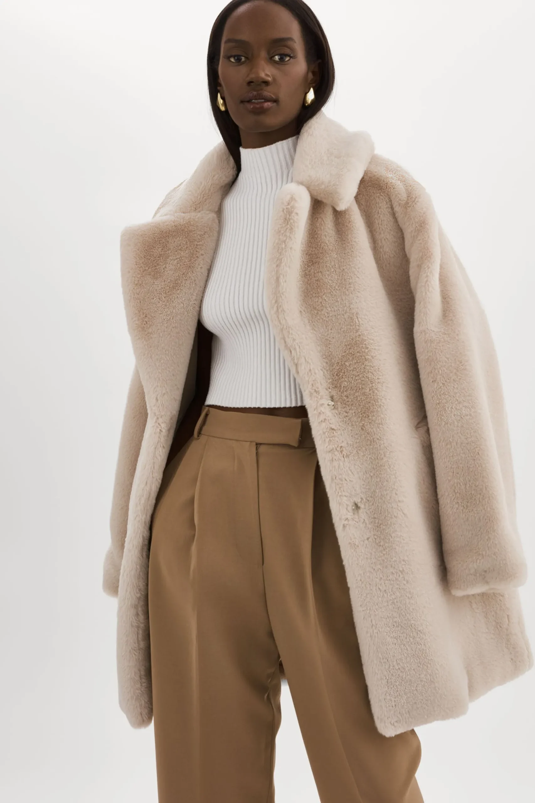 Cheap LAMARQUE LINNEA | Faux Fur C Oat