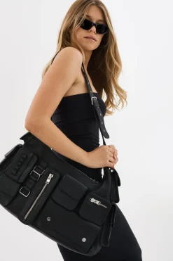 Fashion LAMARQUE LOLITA | Leather Cargo Bag Black