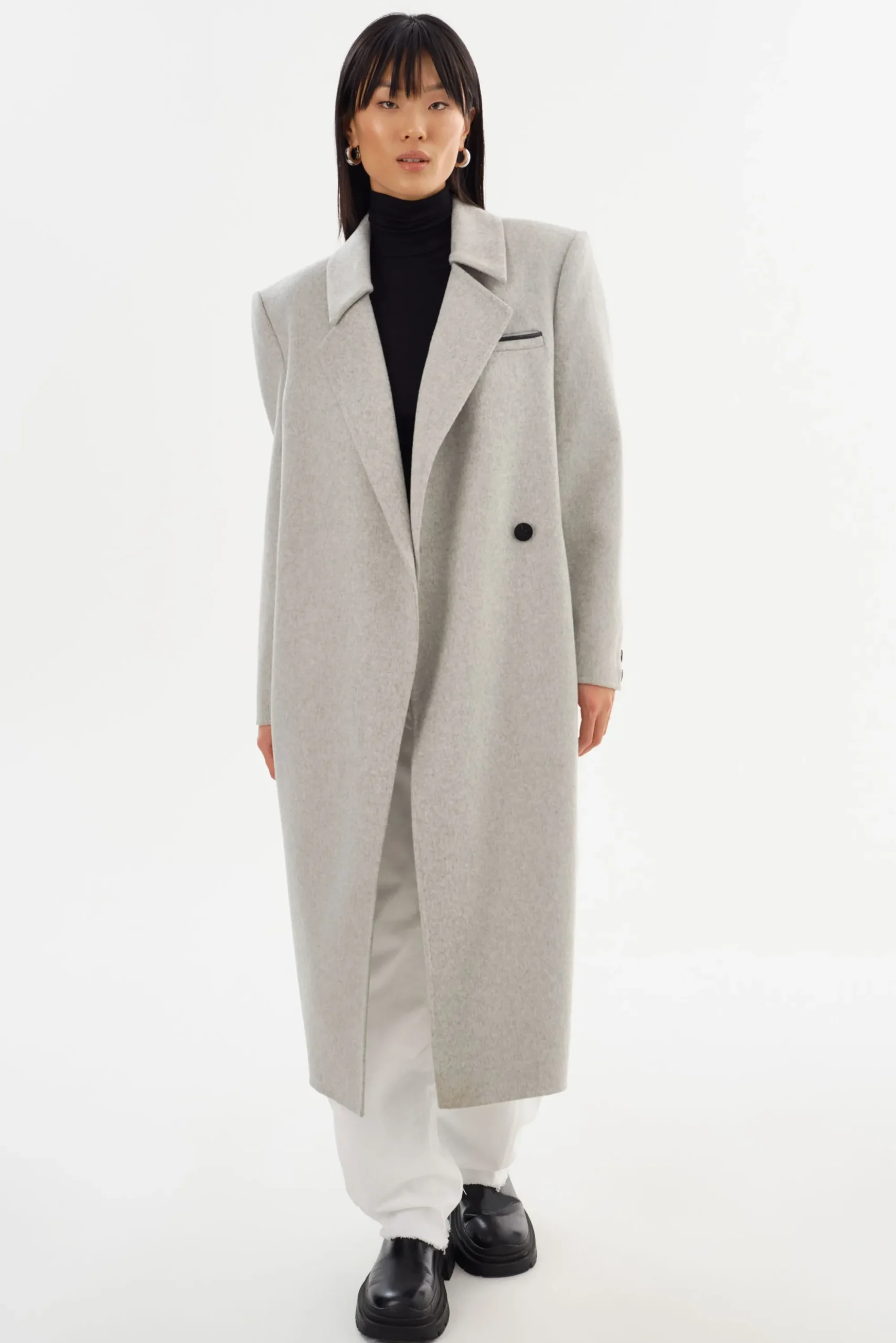 Sale LAMARQUE LORELEI | Double Face Wool Coat Light Grey