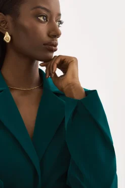 Discount LAMARQUE LOTTIE | Faux Leather Blazer Dark Jade