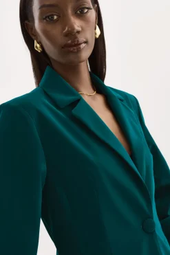 Discount LAMARQUE LOTTIE | Faux Leather Blazer Dark Jade