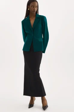 Discount LAMARQUE LOTTIE | Faux Leather Blazer Dark Jade