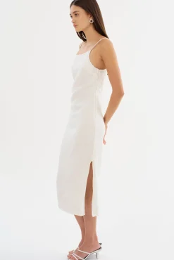 New LAMARQUE MACARIA | Cotton Midi Dress Off White