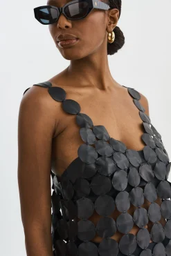 Sale LAMARQUE MALIA | Multi Circle Mini Dress Black