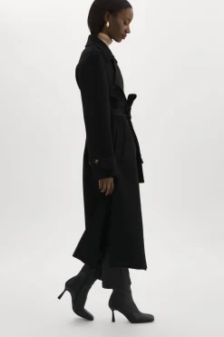Shop LAMARQUE MARGARET | Wool Trench Coat Black