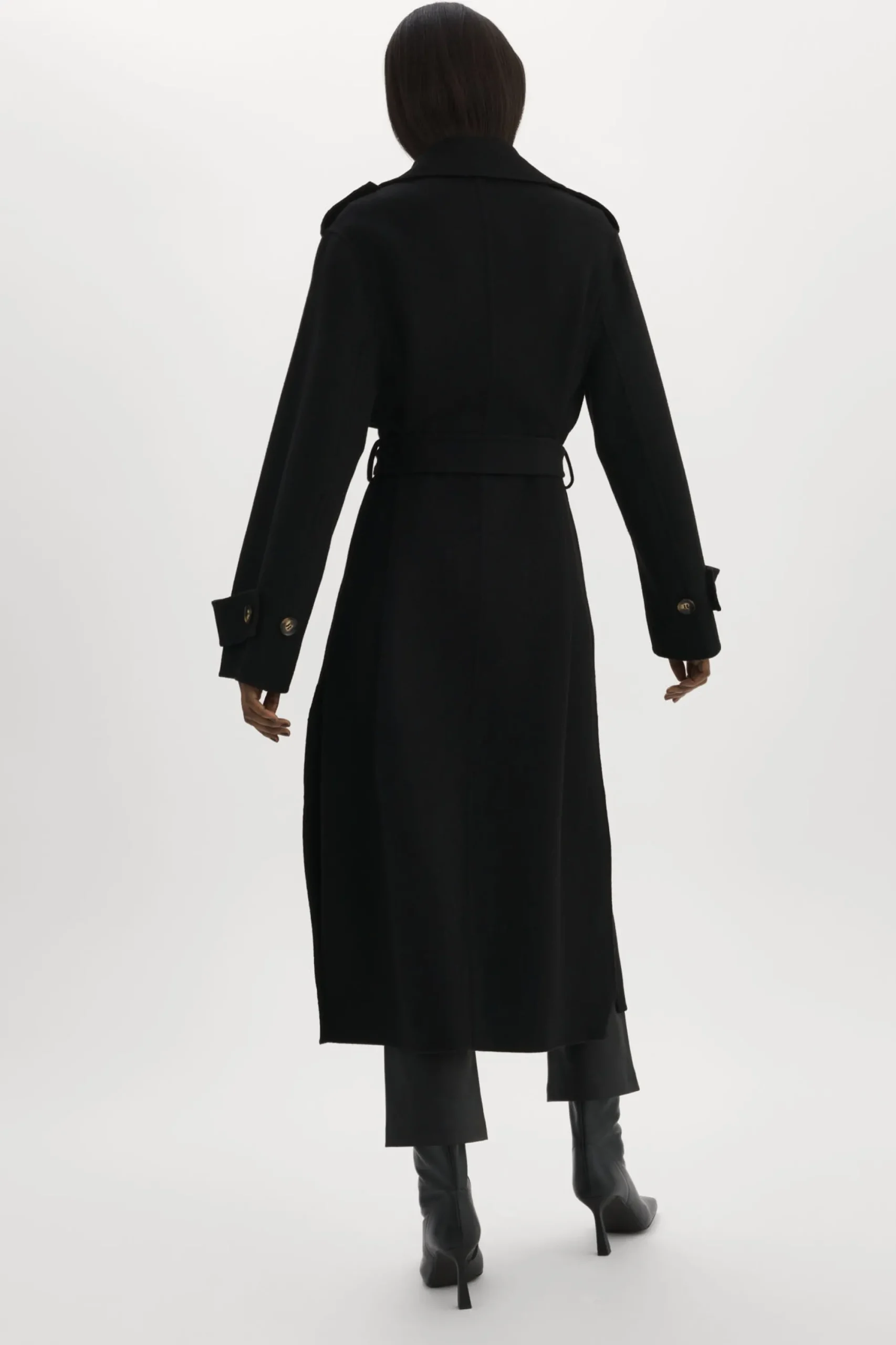 Shop LAMARQUE MARGARET | Wool Trench Coat Black