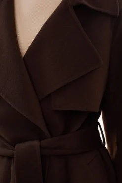 Store LAMARQUE MARGARET | Wool Trench Coat Dark Brown