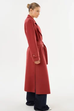 Shop LAMARQUE MARGARET | Wool Trench Coat Rosewood