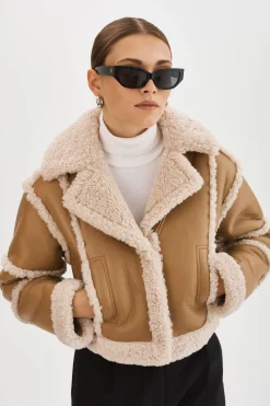 Best Sale LAMARQUE MARIANE | Detachable Faux Shearling Coat Biscuit