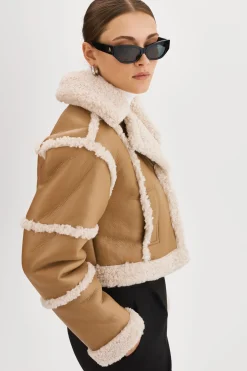 Best Sale LAMARQUE MARIANE | Detachable Faux Shearling Coat Biscuit
