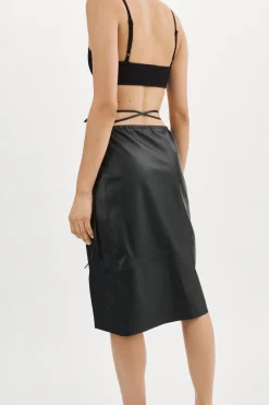 Store LAMARQUE MARISSA | Leather Tie Skirt Black