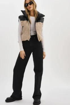 Cheap LAMARQUE MELICIA | Reversible Puffer Vest Black/Ecru
