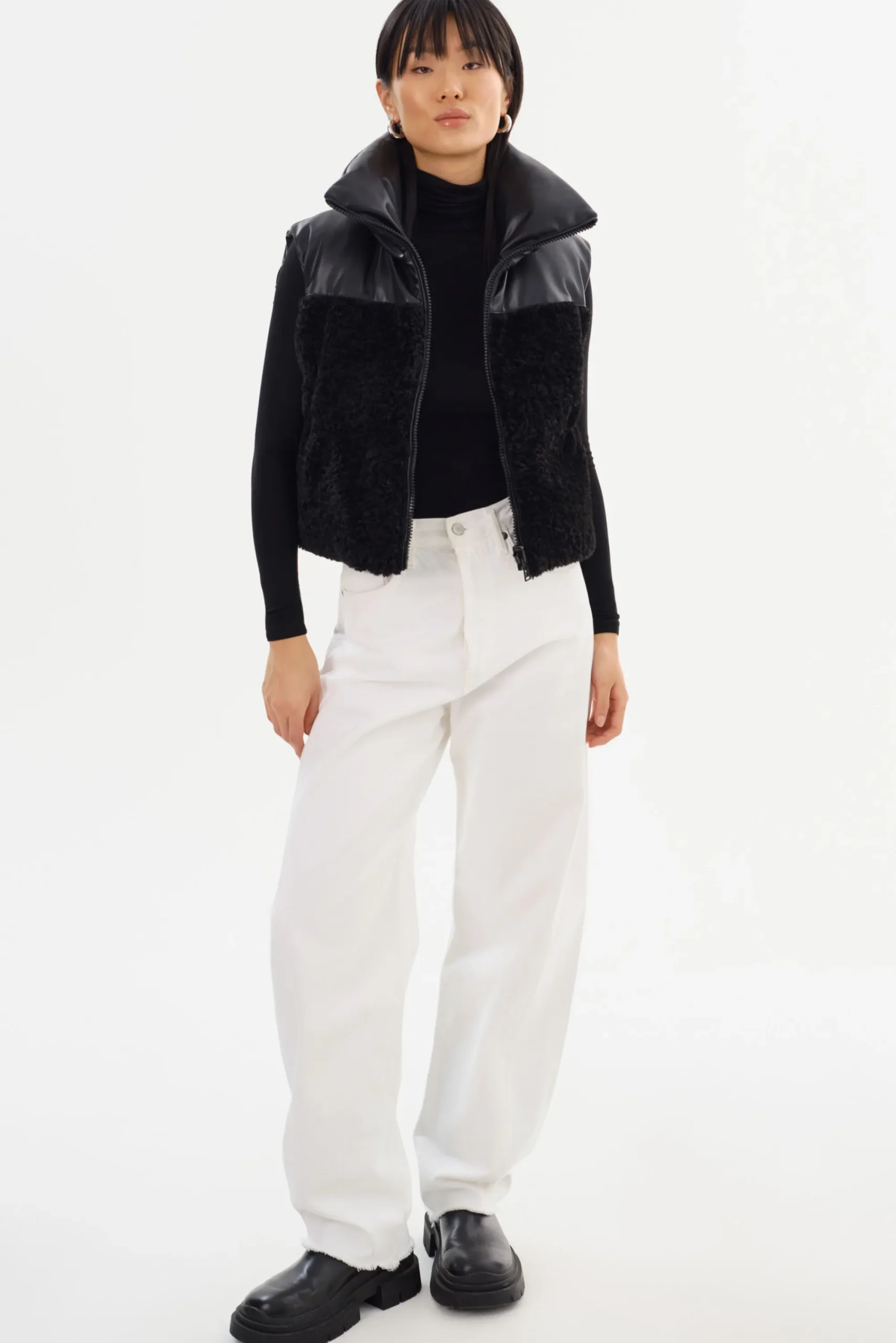 Store LAMARQUE MELICIA | Reversible Puffer Vest Black / Black