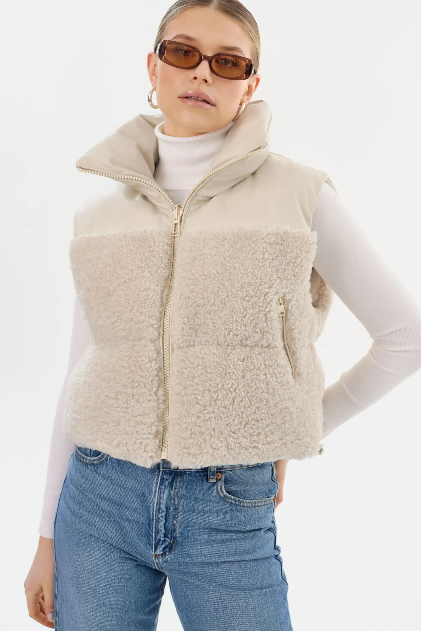 Best LAMARQUE MELICIA | Reversible Puffer Vest Bone/Ecru