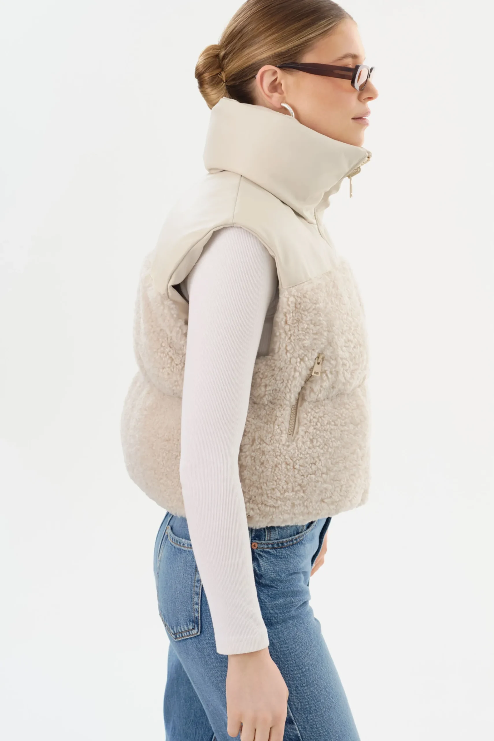 Best LAMARQUE MELICIA | Reversible Puffer Vest Bone/Ecru
