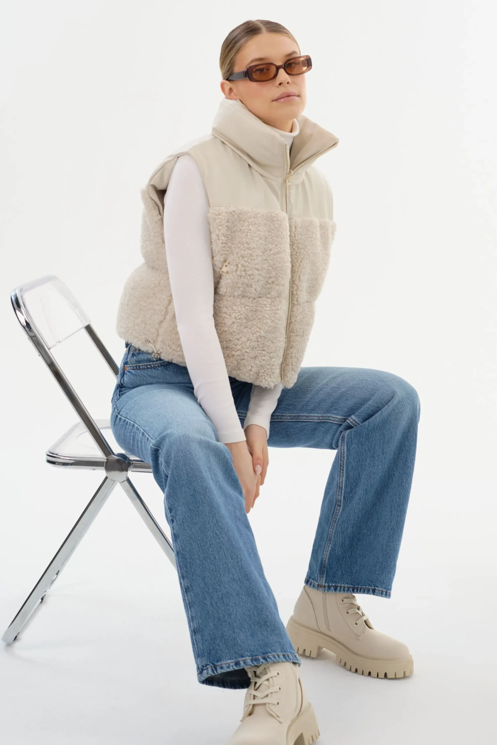 Best LAMARQUE MELICIA | Reversible Puffer Vest Bone/Ecru