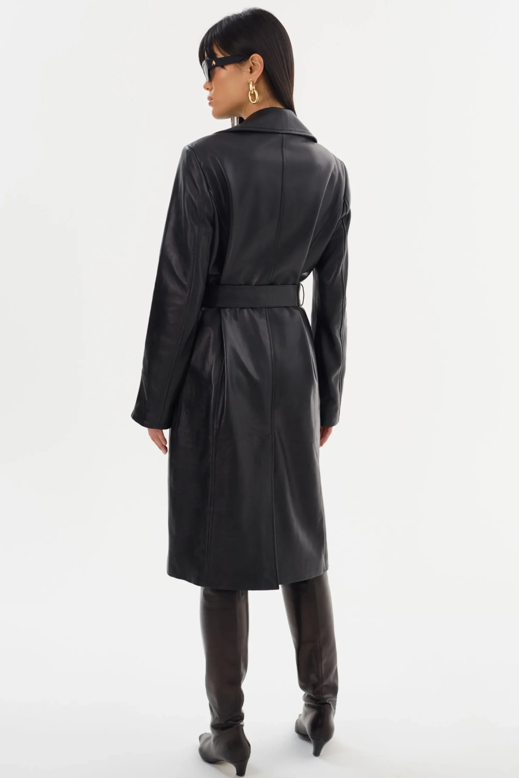 Clearance LAMARQUE MIRANDA | Leather Trench Coat Black