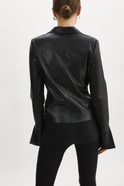Clearance LAMARQUE NATASHA | Leather Tie Top Black