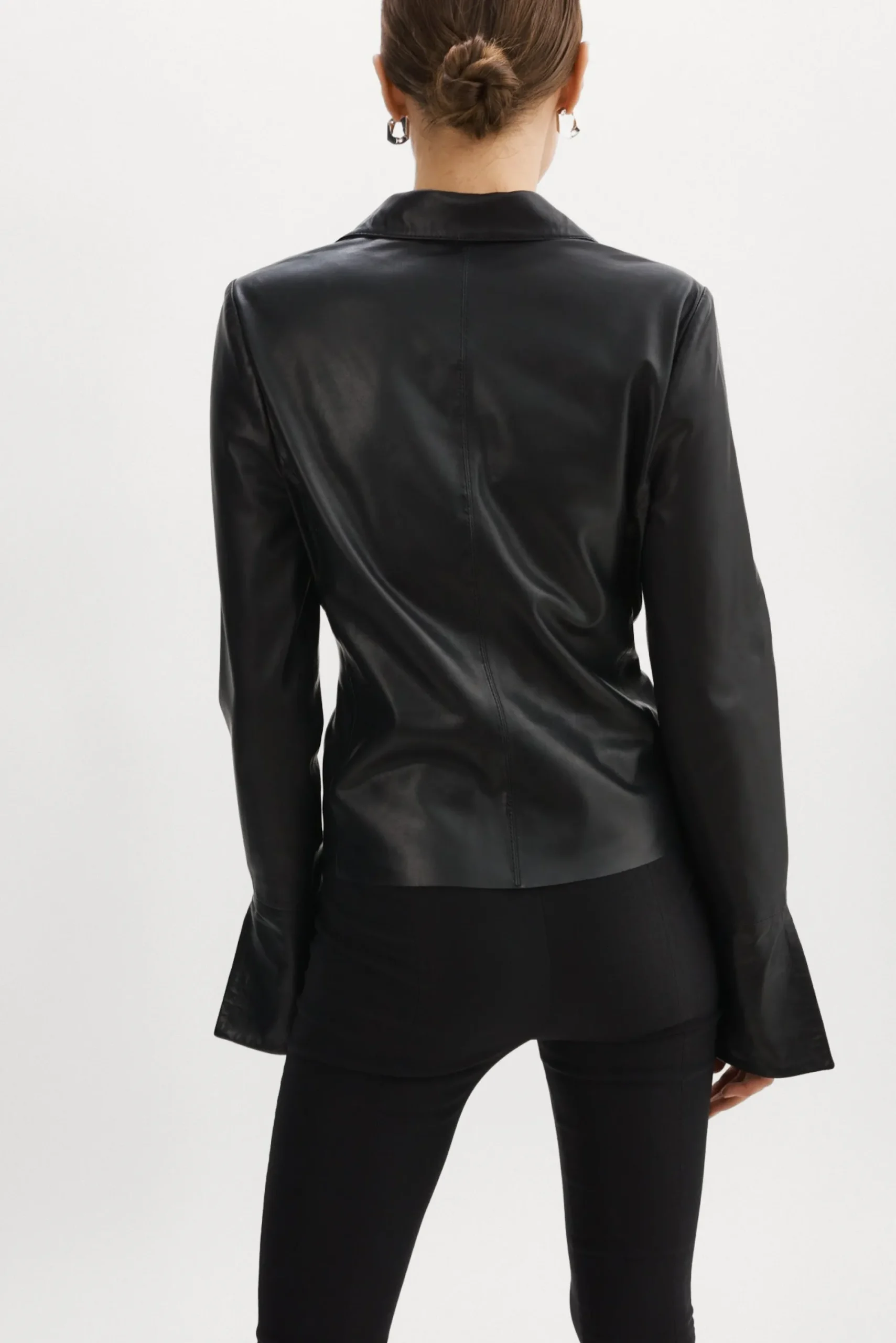 Clearance LAMARQUE NATASHA | Leather Tie Top Black