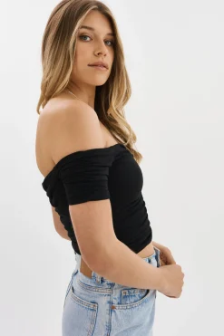 Outlet LAMARQUE NINA | Ruched Top Black