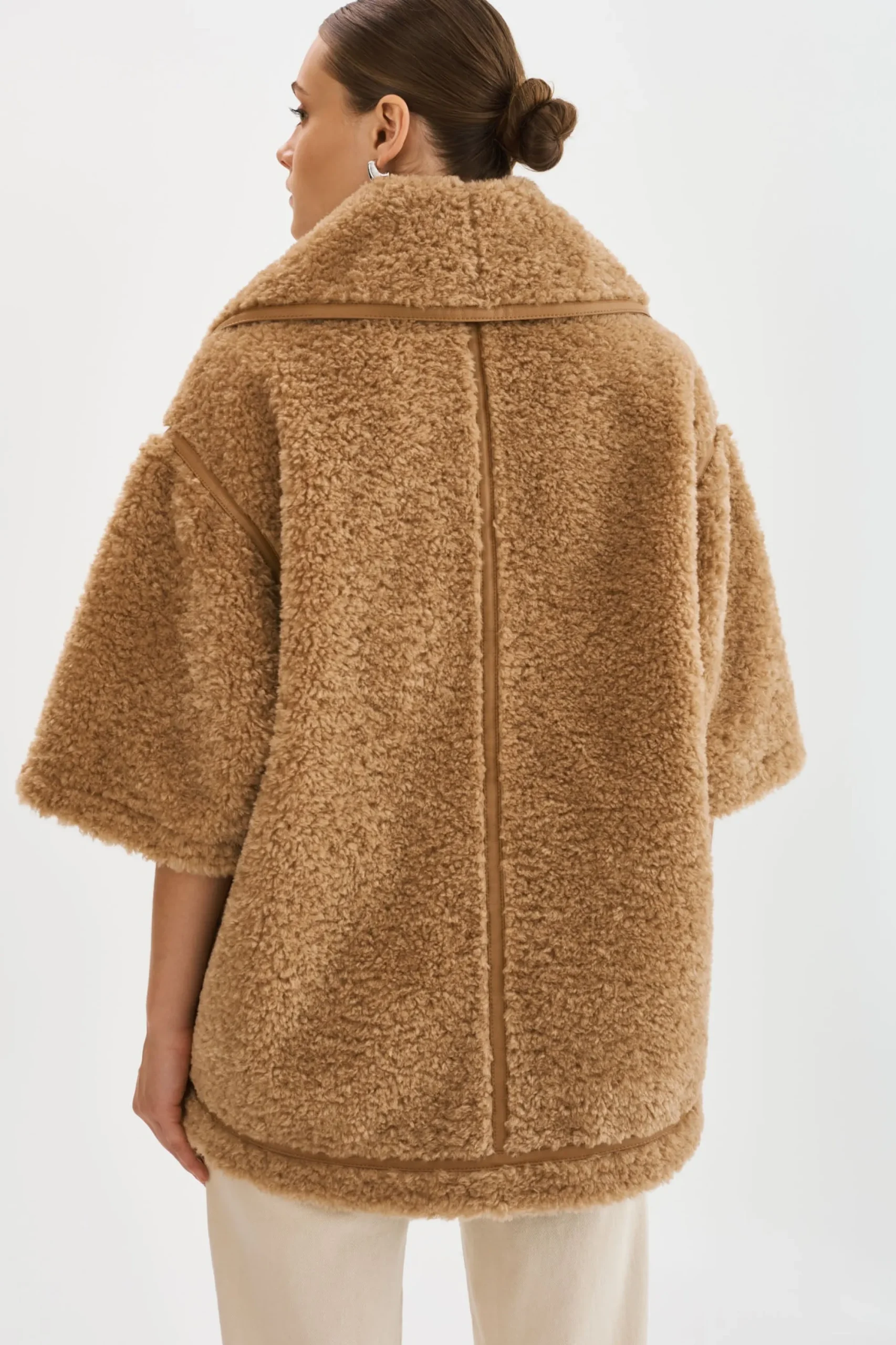 Shop LAMARQUE OHANNA | Sherpa Coat CARAMEL