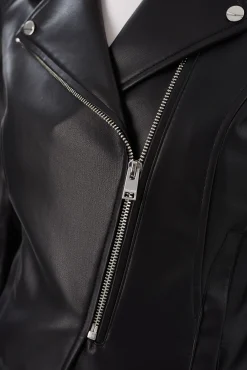 Sale LAMARQUE PASCALE | Fitted Faux Leather Jacket Black
