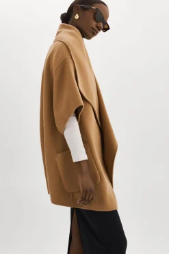 New LAMARQUE PENELOPE | Double Face Wool Coat Camel