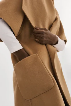 New LAMARQUE PENELOPE | Double Face Wool Coat Camel