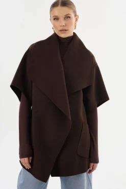 Online LAMARQUE PENELOPE | Double Face Wool Coat Dark Brown