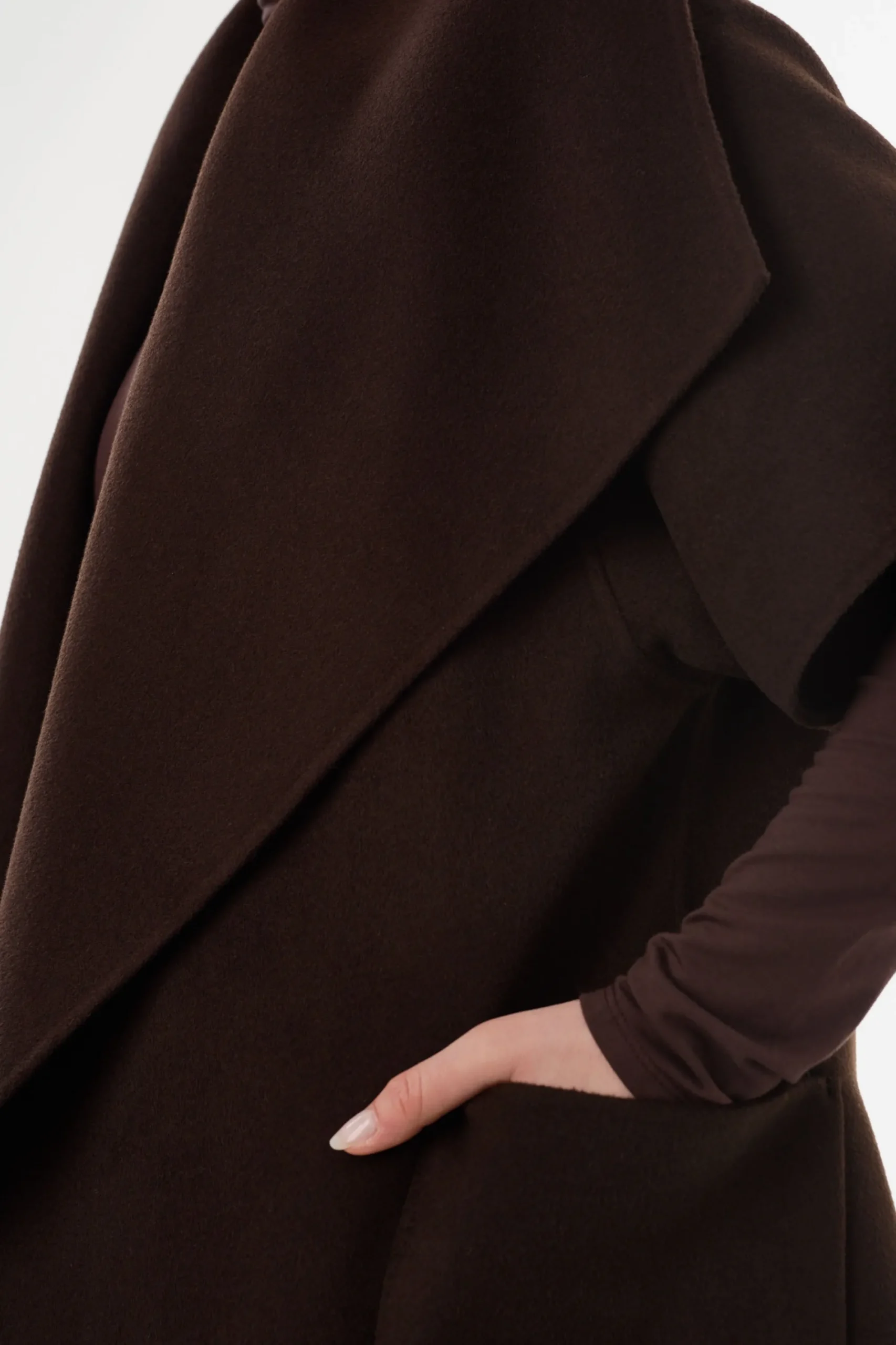 Online LAMARQUE PENELOPE | Double Face Wool Coat Dark Brown