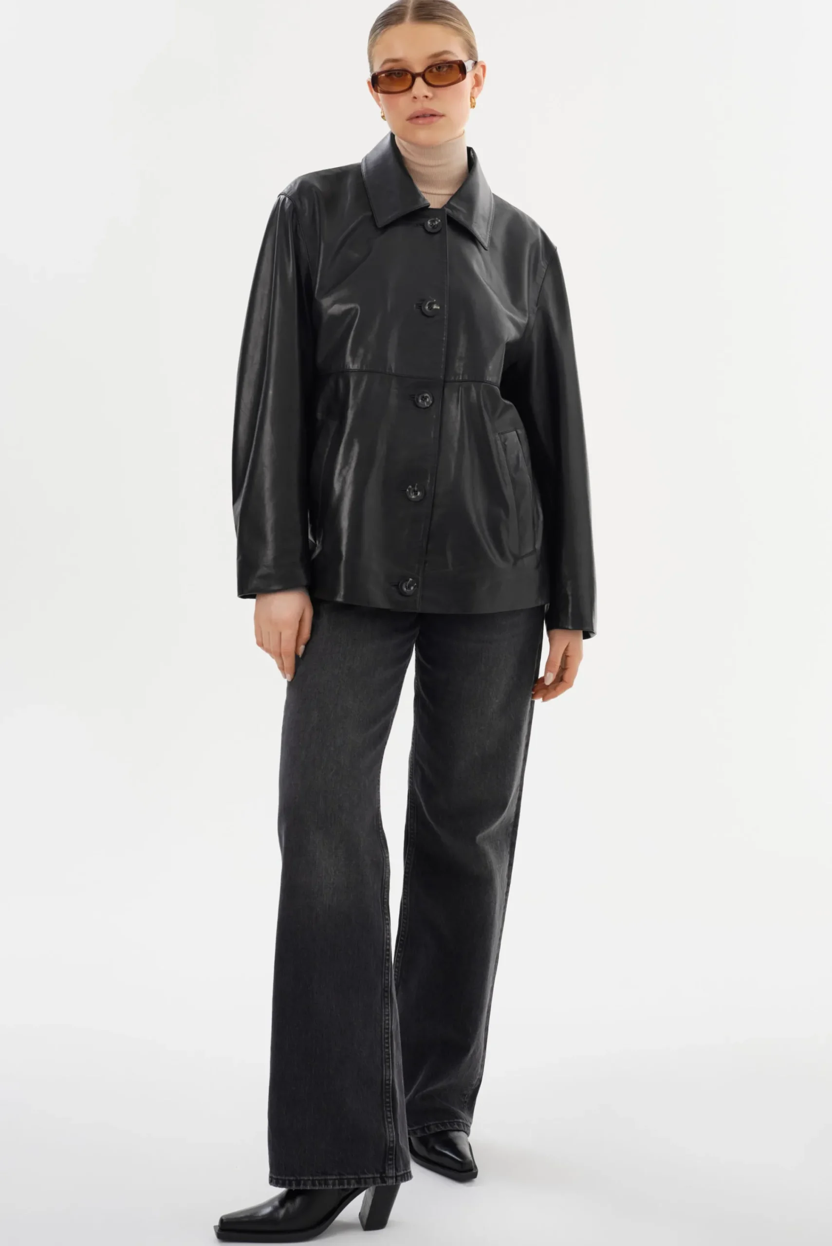 Discount LAMARQUE PRESLEY | Leather Shacket Black
